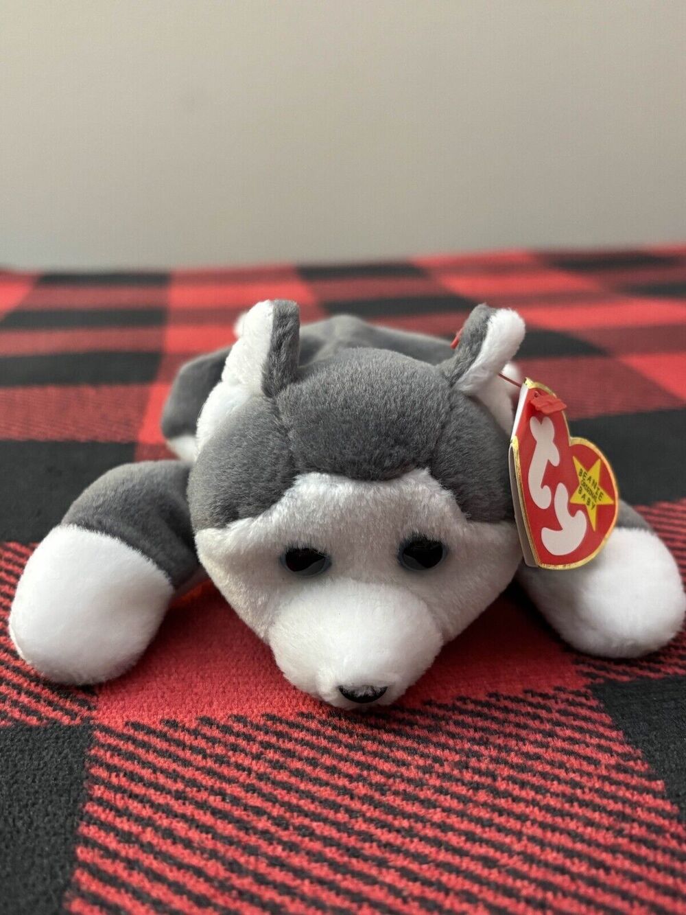 1996 Ty Nanook the Husky 5th Gen Hang Tag 4104 Beanie Baby 8" Dog Plush Toy